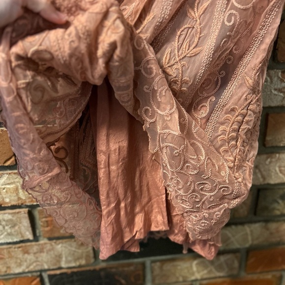 Anthropologie Yoana Baraschi Blush Embroidered Lace Dress 8 - Picture 7 of 9